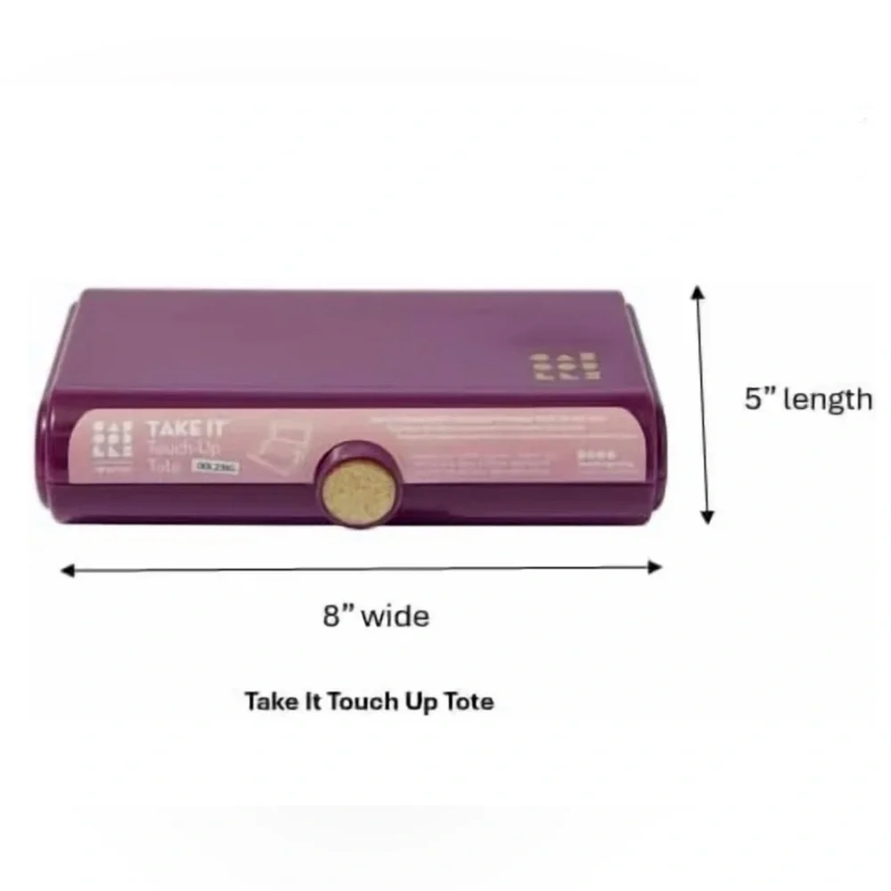 NWT Caboodles Take It Touch Up Tote Cosmetic Case, purple